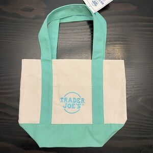 Green Pastel Trader Joe’s Mini Tote NWT